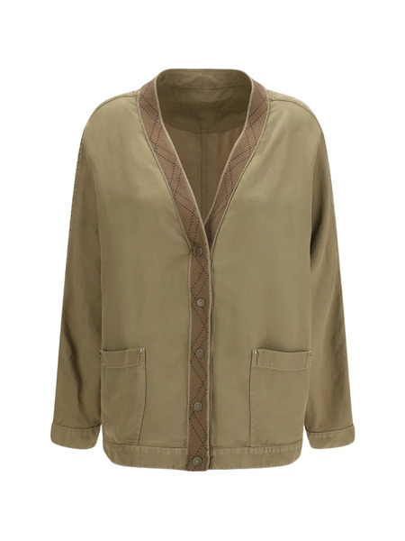  Giorgio Armani Button-down V-neck Jacket - Green 