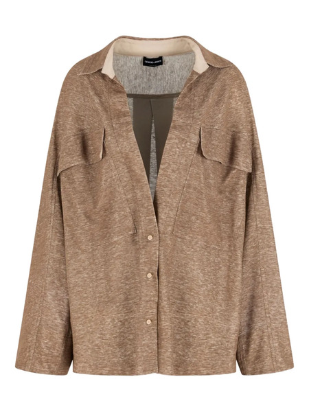  Giorgio Armani Button-fastening Flap-pocket Shirt - Brown 