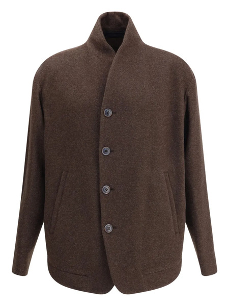  Giorgio Armani Button-fastening Peacoat - Brown 
