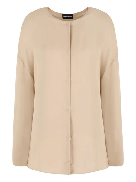  Giorgio Armani Button-front Long-sleeve Shirt - Neutrals 