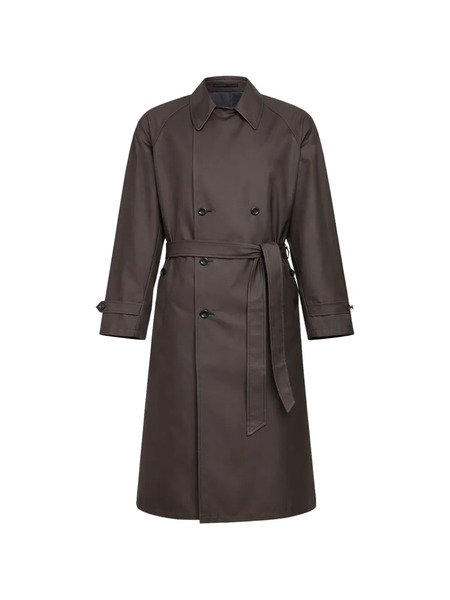  Giorgio Armani Double-breasted Belted Coat - Brown 