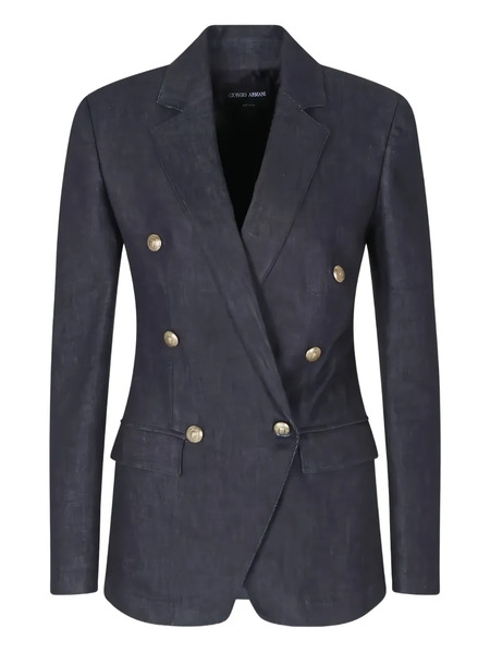  Giorgio Armani Double-breasted Blazer - Blue 