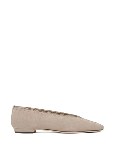  Giorgio Armani Embroidery Ballet Flats - Neutrals 