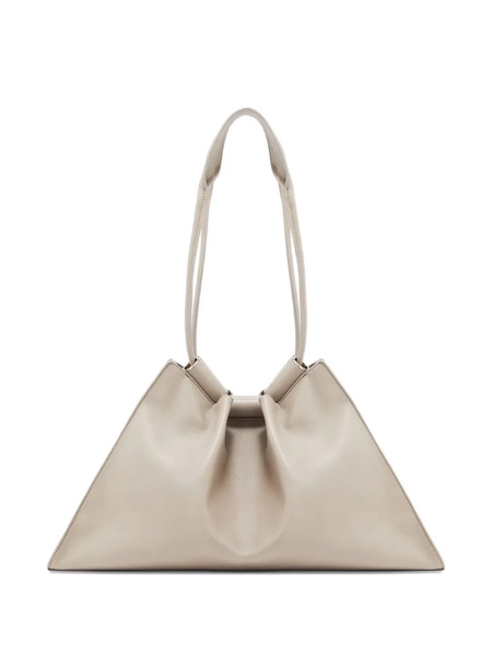  Giorgio Armani Gathered-detail Leather Shoulder Bag - Neutrals 