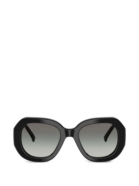 Giorgio Armani Geometric-frame Sunglasses - Black 