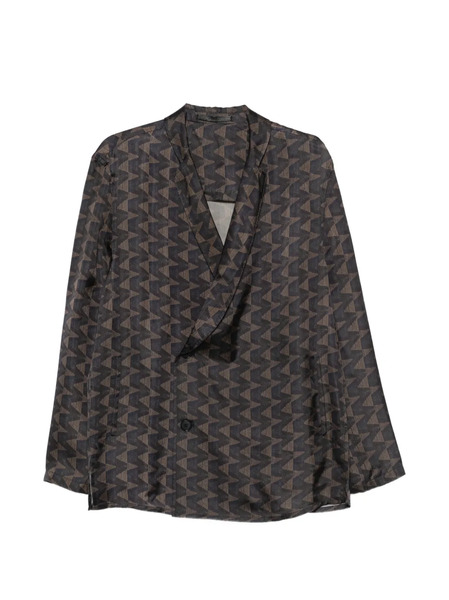  Giorgio Armani Geometric-patterned Blazer - Black 