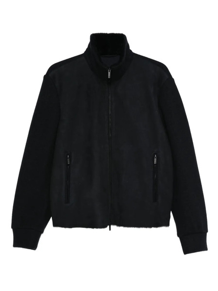  Giorgio Armani High-neck Bomber Jacket - Black 