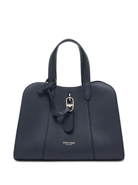  Giorgio Armani Large Leather Tote Bag - Black 