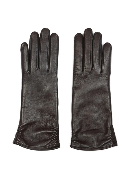  Giorgio Armani Leather Gloves - Brown 
