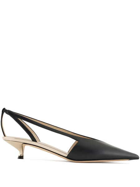  Giorgio Armani Leather Pumps - Black 