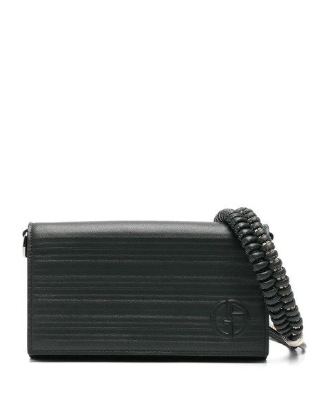  Giorgio Armani Leather Shoulder Bag - Green 