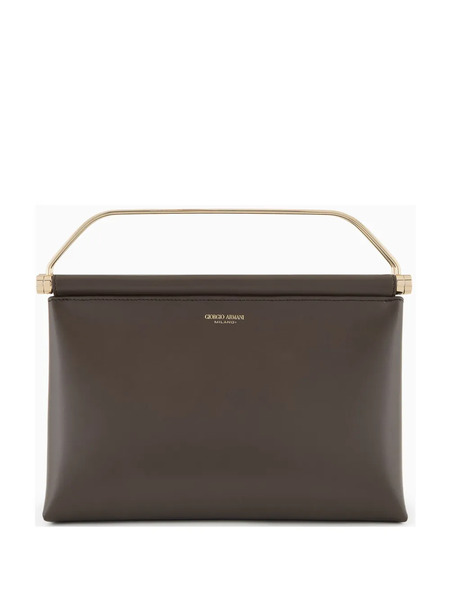  Giorgio Armani Leather Tote Bag - Brown 