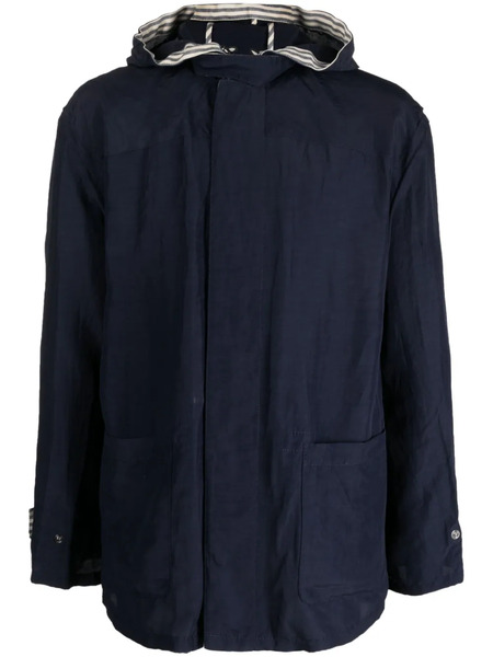  Giorgio Armani Lightweight Hooded Jacket - Blue 