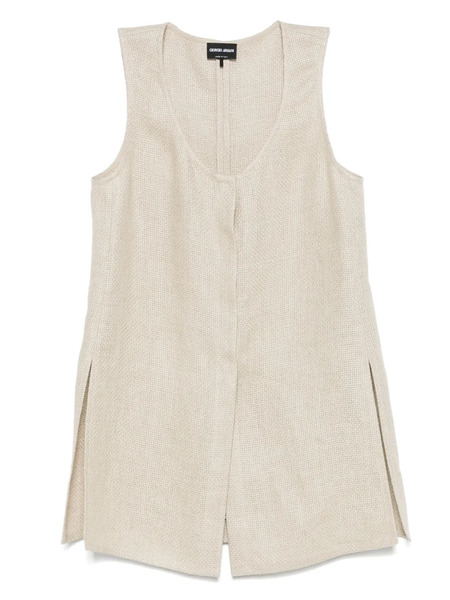  Giorgio Armani Linen Top - Neutrals 