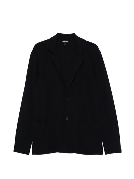  Giorgio Armani Long-sleeve Buttoned Blazer - Blue 