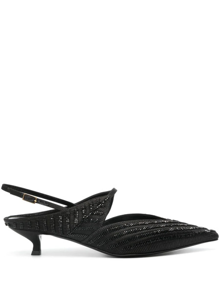  Giorgio Armani 35mm Bead-embellished Pumps - Black 