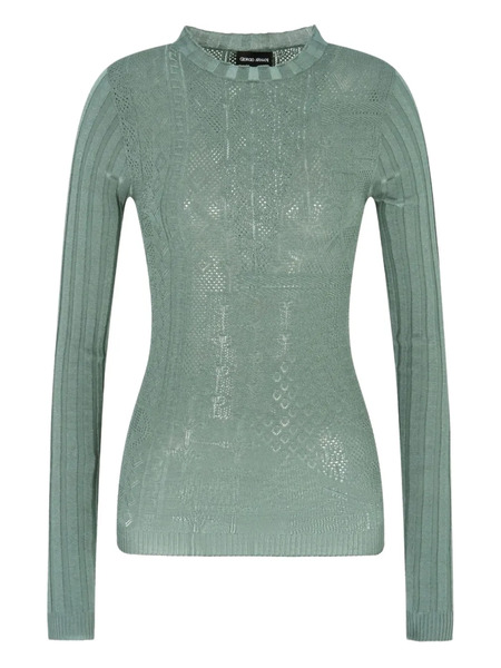  Giorgio Armani Open-knit Jumper - Green 