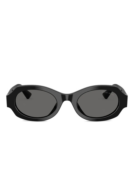  Giorgio Armani Oval-frame Sunglasses - Black 