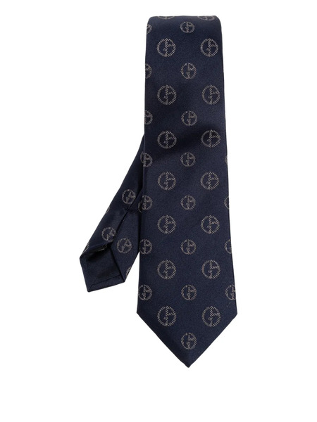  Giorgio Armani Pattern Silk Tie - Blue 