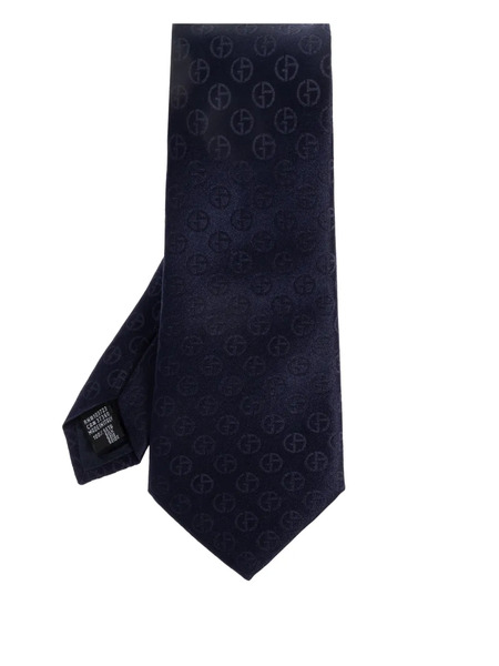  Giorgio Armani Patterned Silk Tie - Blue 