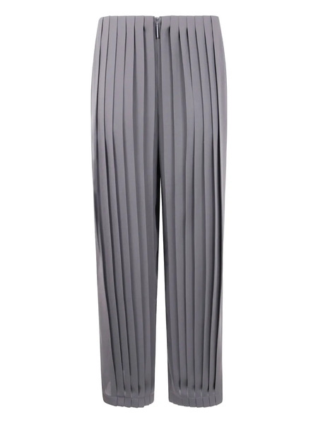  Giorgio Armani Pleated Silk Trousers - Grey 