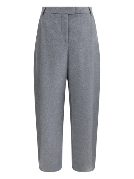  Giorgio Armani Pleated Silk Trousers - Grey 