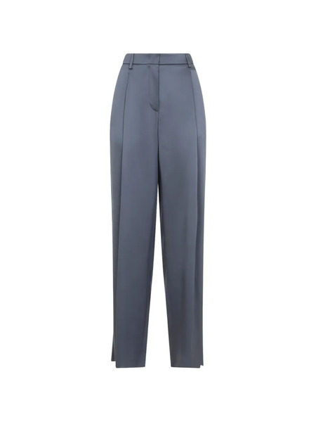  Giorgio Armani Pleated Silk Trousers - Grey 
