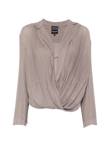  Giorgio Armani Pleated Tank Top And Blouse Set - Neutrals 