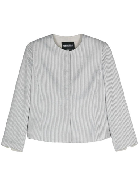  Giorgio Armani Pre-owned 1990s Embossed-finish Jacket - Grey 