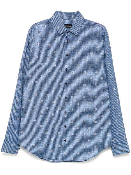  Giorgio Armani Printed Shirt - Blue 