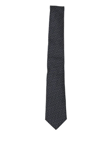  Giorgio Armani Printed Silk Tie - Blue 