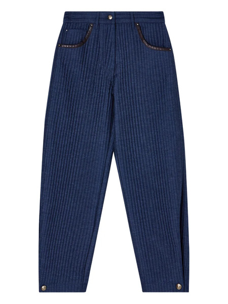  Giorgio Armani Quilted Tapered Jeans - Blue 