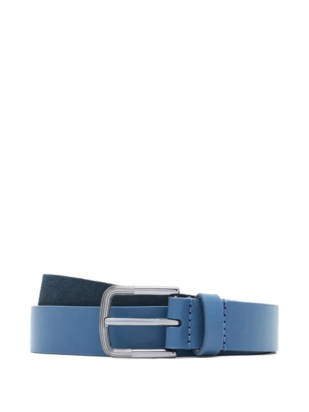  Giorgio Armani Rectangular-buckle Leather Belt - Blue 