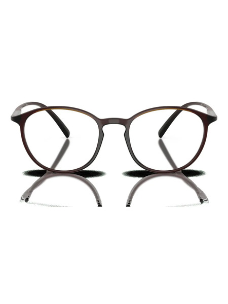  Giorgio Armani Round-frame Glasses - Brown 