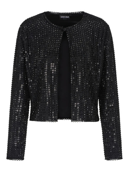 Giorgio Armani Sequin-embellished Shirt - Black 