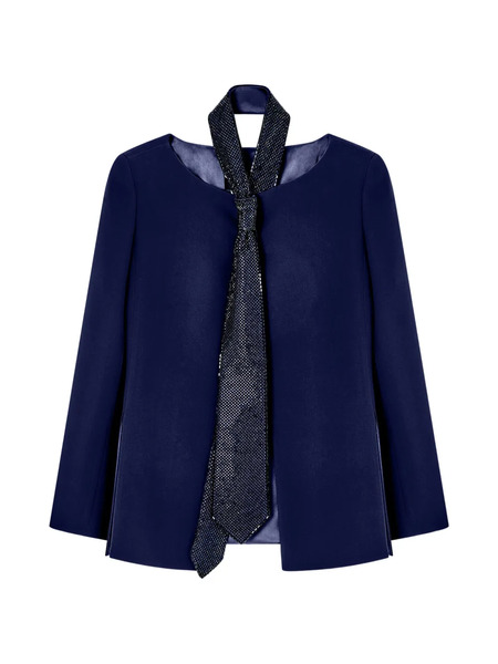  Giorgio Armani Sequin Tie Jacket - Blue 