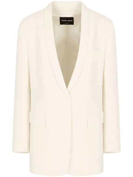  Giorgio Armani Shawl Lapel Blazer - White 