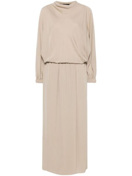  Giorgio Armani Silk Midi Dress - Neutrals 