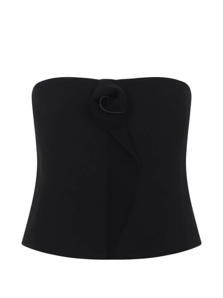  Giorgio Armani Silk Strapless Top - Black 