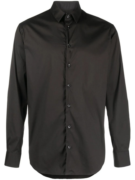  Giorgio Armani Slim-cut Button-down Shirt - Black 