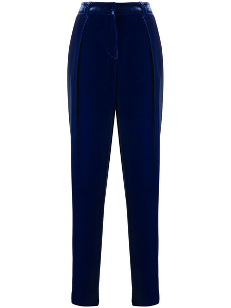  Giorgio Armani Straight-leg Velvet Trousers - Blue 