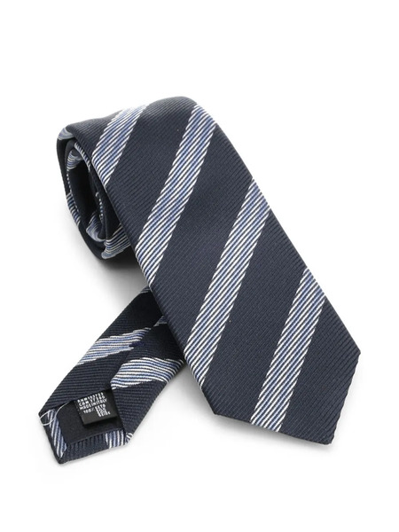  Giorgio Armani Striped Tie - Blue 