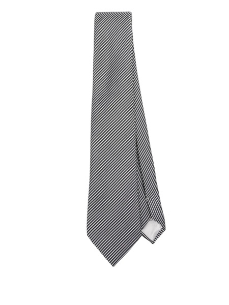 Giorgio Armani Striped Tie - Grey 