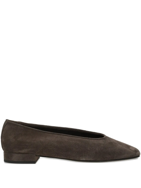  Giorgio Armani Suede Flat Pumps - Brown 
