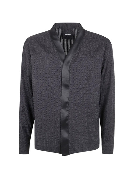  Giorgio Armani Textured Shirt Jacket - Black 