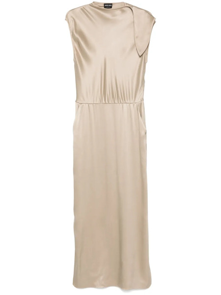  Giorgio Armani Tie-shoulder Gown - Neutrals 