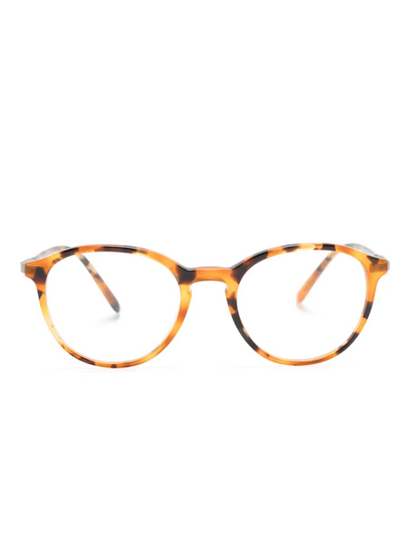  Giorgio Armani Tortoiseshell Round-frame Glasses - Brown 