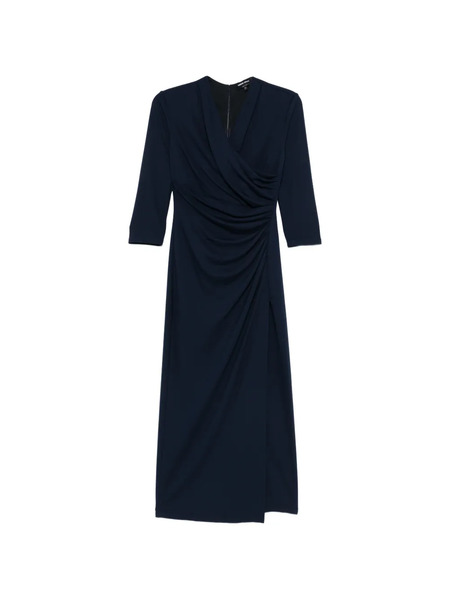  Giorgio Armani V-neck Draped Maxi Dress - Blue 
