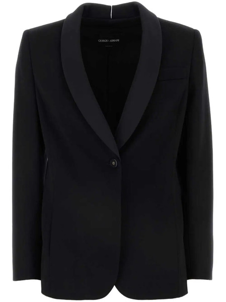  Giorgio Armani Virgin Wool Blazer - Black 