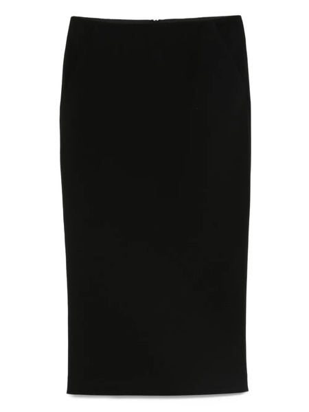  Giorgio Armani Wool-blend Straight Skirt - Black 